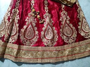 Red Embroidered Lehenga Choli ❤️