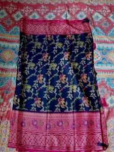 Elegant Floral Silk Saree