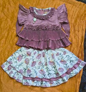 Girls' Purple Floral Outfit