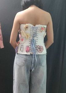 Floral Patchwork Corset Top