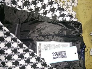 Brand New Black and White Checked Mini Skirt