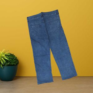 women dark blue straight jeans size 34 (O-65)