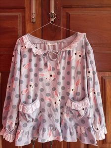 Cute Rabbit Print Top