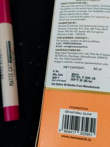 Mamaearth Foundation &amp; Swissbeauty Crayon Lipstick