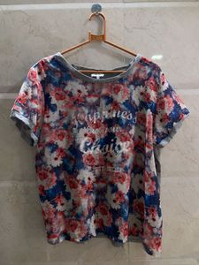 Vibrant Floral Sheer Top