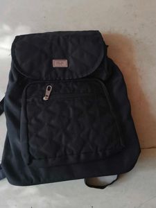 Stylish Black Quilted Backpack