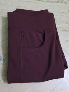 Idass Burgundy Leggings - Size M