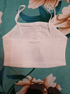 Shein Spaghetti Strap Ruched Bow Detail Ribbed