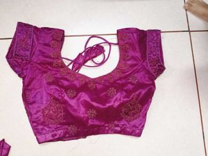 Purple Embroidered Lehenga Choli Set