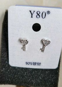Heart Key Earrings