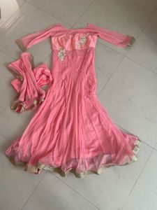 Elegant Pink Ethnic Gown