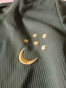Green Lounge Set with Moon Embroidery