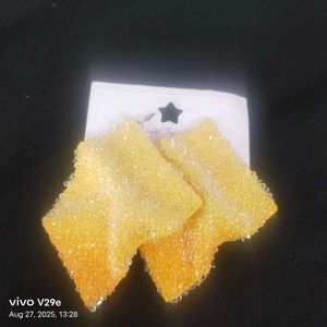 Stylish Yellow Earrings