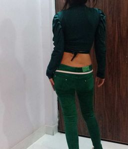 Very Sizzling Wrap Up Top And LOW Waist Jeans