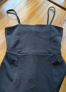 Black Cami Dress with Pearl Top