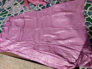 Pink n Blue Net Saree