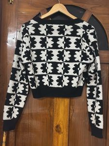 Patterned Knit Cardigan