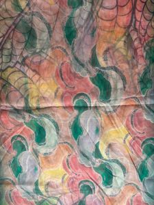 Vibrant Abstract Swirls and Web Pattern Dupatta