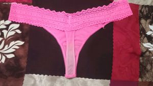 Pink Lace Thong