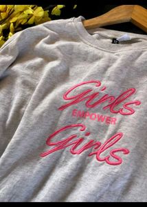 H&amp;M Girls Graphic crop oversized sweatshirt
