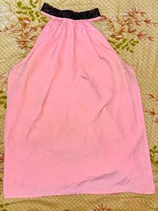 Casual Sleeveless Solid Women Pink Top🎀