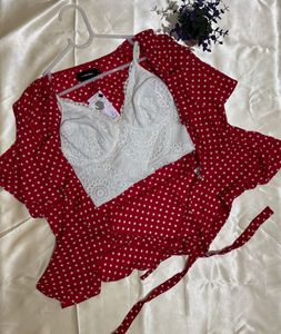 Red Polka Dot Top