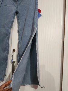 Here &amp;Now Wide Leg Open Jeans