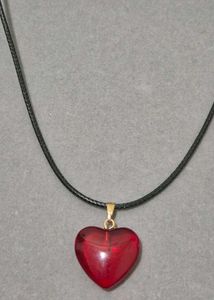 Glass Red Heart Pendant