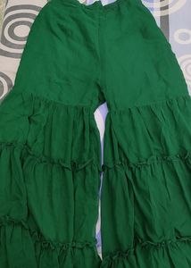 Beautiful Dark Green Sharara💚