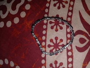 Silver Heart &amp; Crystal Bracelet