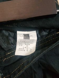 Pleated Denims Mini Skirt