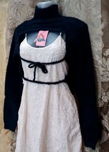 High-neck Bolero Sweater