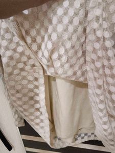 Elegant White Dress with Gold Trim...🫶