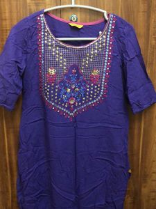 Aurelia Purple Kurta With Dupatta