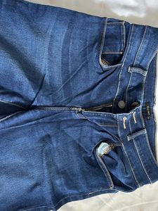 Navy Blue Mid Rise Slim Fit Jeans