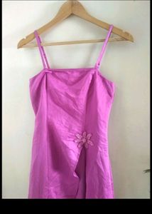 Pink Spaghetti Strap Formal Dress