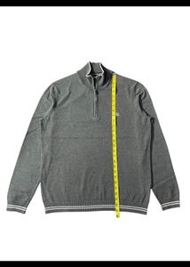 BOSS Grey Half Zip Sweater