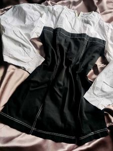 Two-Tone Mini Dress