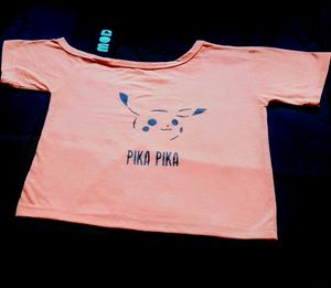 Pikachu Crop Top For Girls