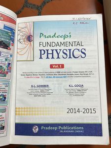 Pradeep’s Fundamental Physics VOL 1 &amp; 2 -class XII
