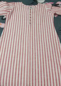 Striped Cotton Tunic Dress