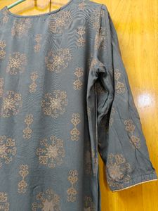 Gray Printed Kurti