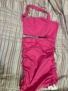 Barbie Front Cut Out Mini Dress
