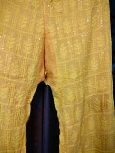 Yellow Colour Kurti Pant Sets.Very Good  Sets Hai.