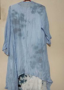 Women single piece dress with Fish cut shrug Total