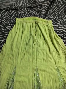 Green Ethnic Skirt