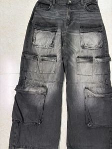 Gray Cargo Jeans🥰 ( no flaw )