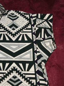 Patterned Button-Up Shirt