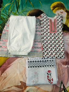 Elegant Printed Gota Work Three Pc Sharara Set