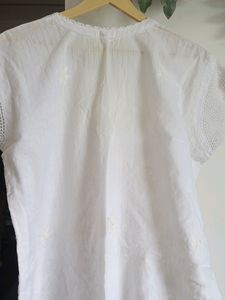 White Chickenkari Kurta